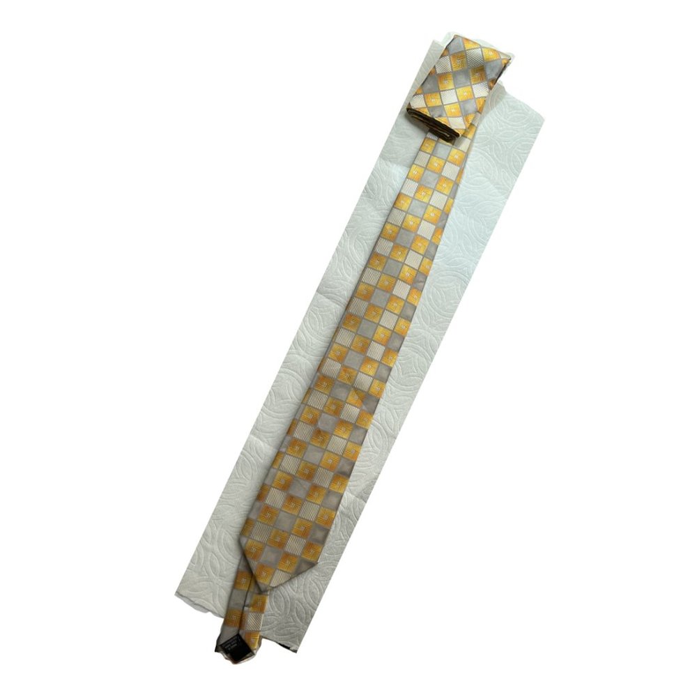 NWOT-Stacy Adams Signature Gold Necktie and Pocket Square